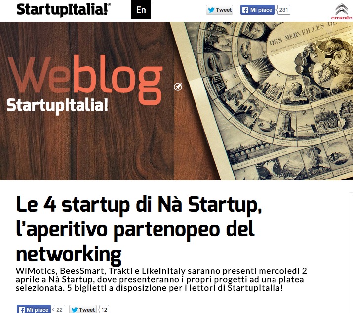 StartupItalia : Le 4 startup di Nà Startup, l’aperitivo partenopeo del networking